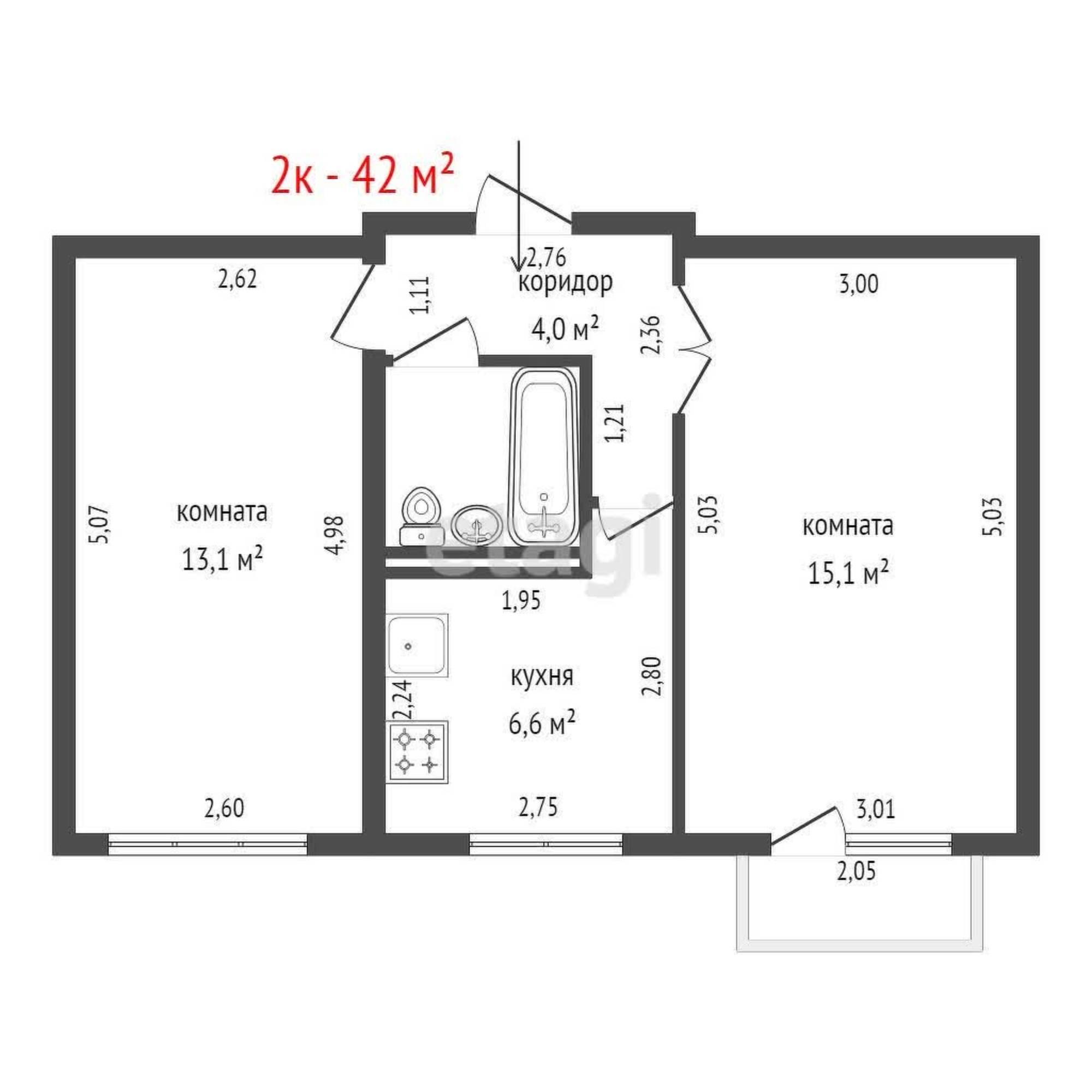Продажа 2-комн квартиры улица Щербакова