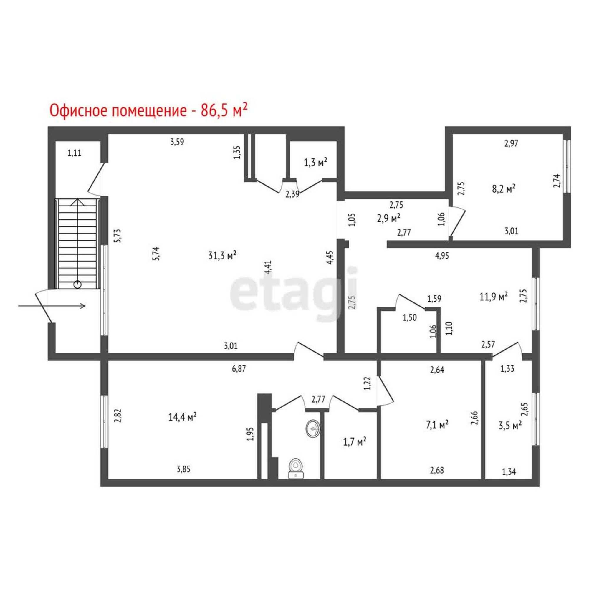 Купить офис, помещение под офис за 15 900 000 рублей на Родонитовая улица