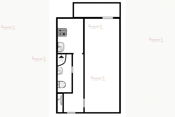 1-комн квартира Черноморский 4