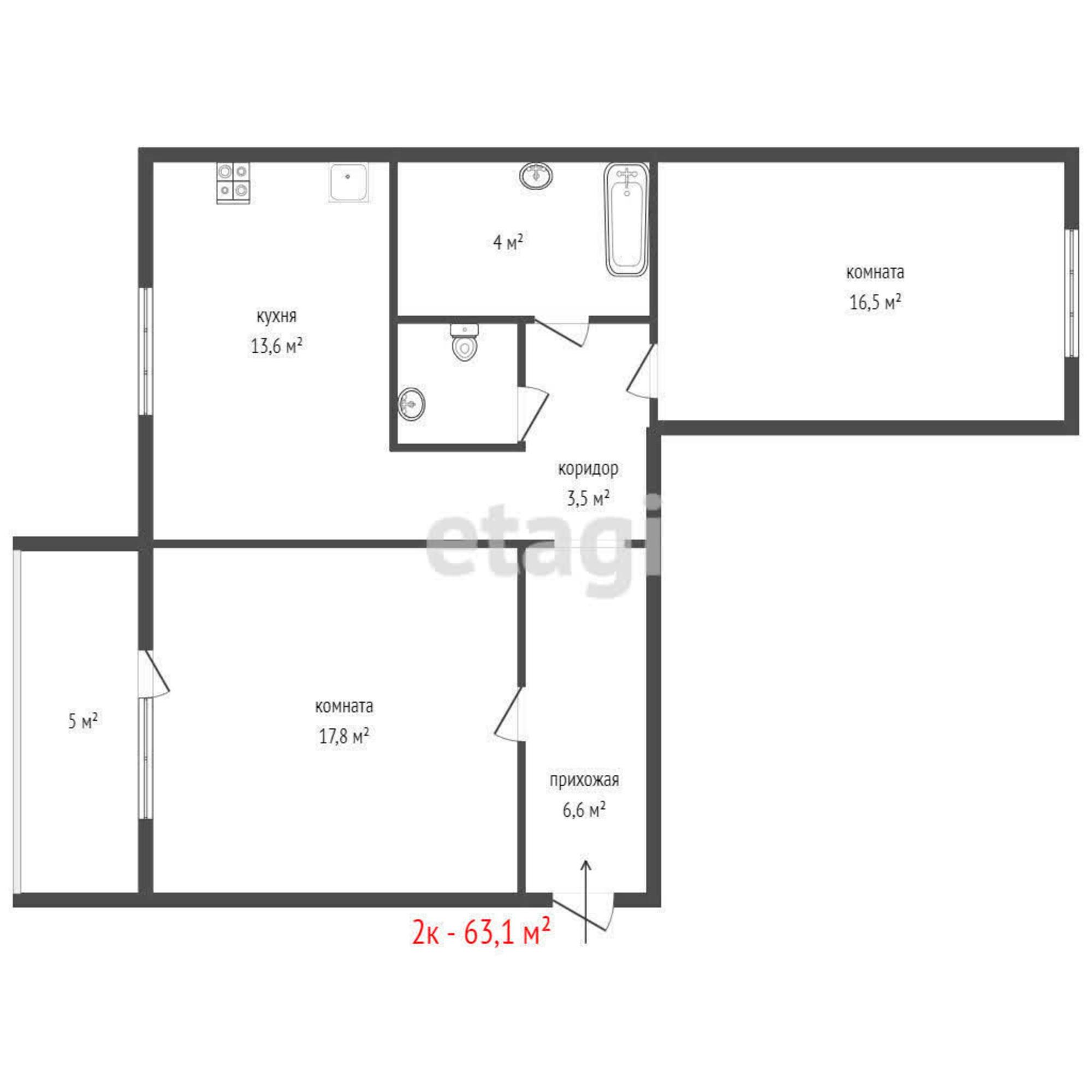 Продажа 2-комн квартиры Ангарская улица