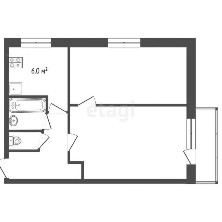 2-комн квартира Ясная улица