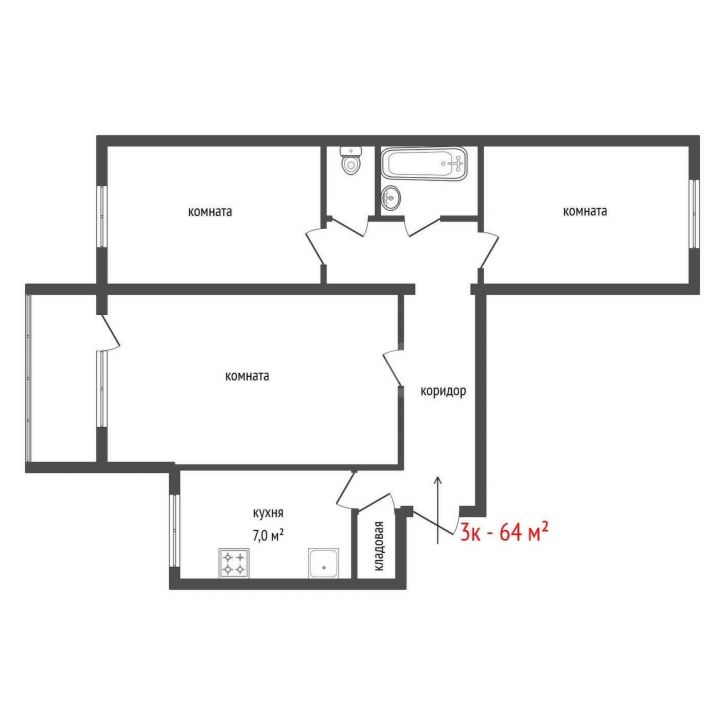 3-комн квартира Варшавская улица