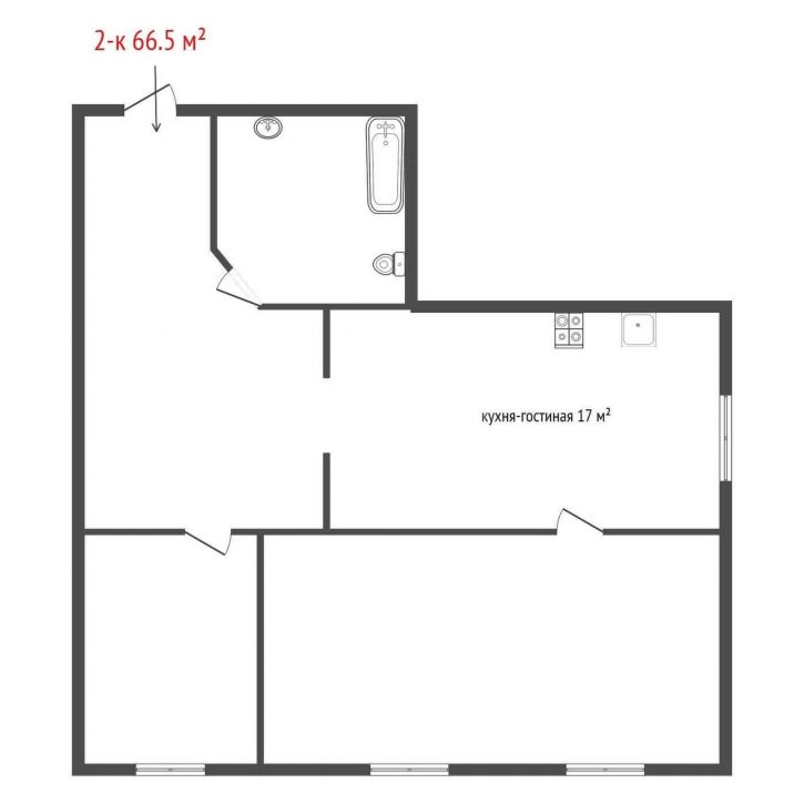 2-комн квартира улица Большакова
