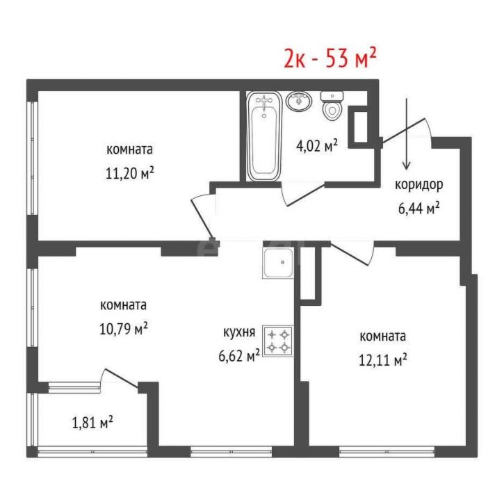 2-комн квартира в новом доме Сибирский тракт
