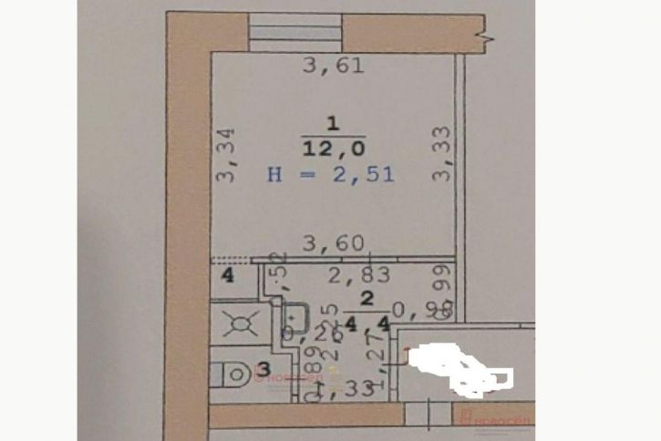 1-комн квартира Панельная 17/1