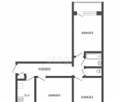 3-комн, 58.3кв м, этаж 3/9 улица Крауля