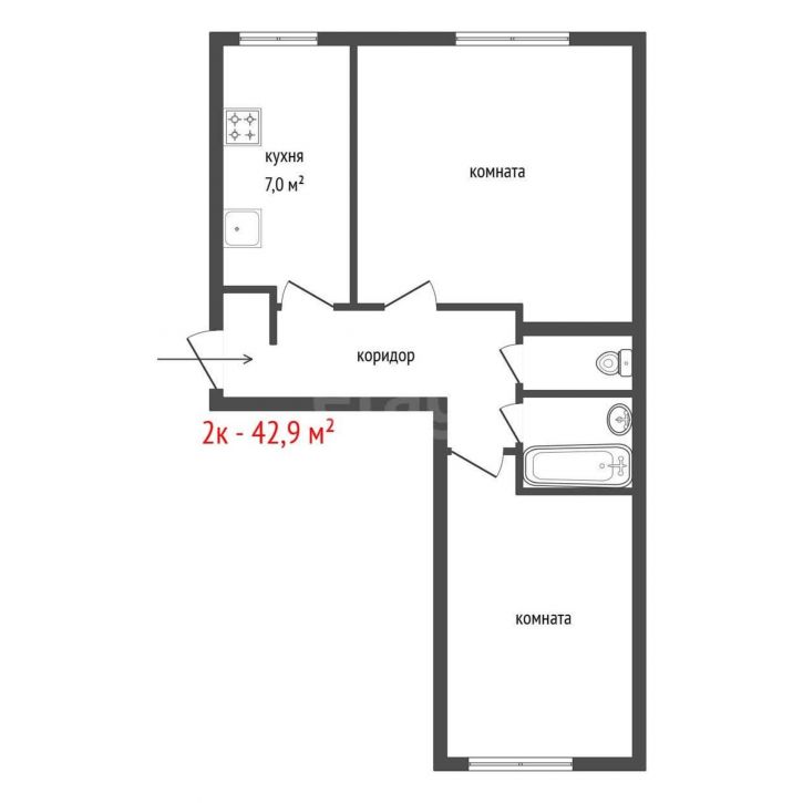 2-комн квартира улица Бахчиванджи