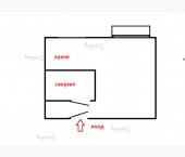 1-комн, 28кв м, этаж 2/5 Белореченская 1