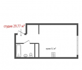 -комн, 29.77 кв м, этаж 4/17 бульвар Вдохновения