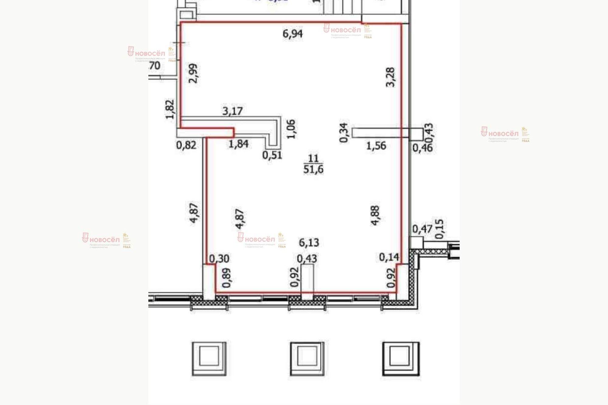 Купить офис, помещение под офис за 17 000 000 рублей на Московская 251