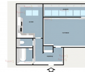 1-комн, 41.3кв м, этаж 1/16 Автомагистральная 17