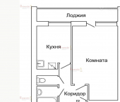1-комн, 37кв м, этаж 8/9 Энгельса 11