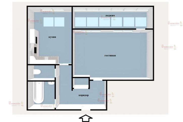 1-комн квартира Автомагистральная 17