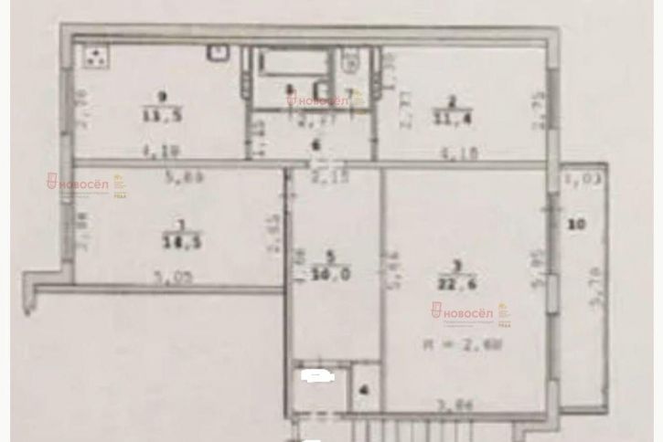 3-комн квартира Шварца 6/2