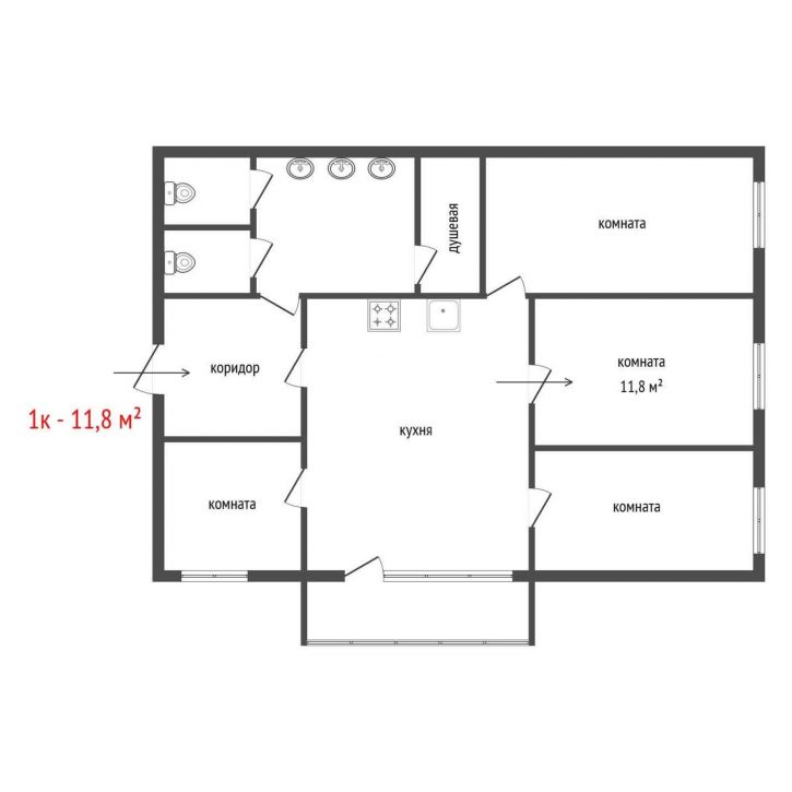 Комната Мурзинская улица