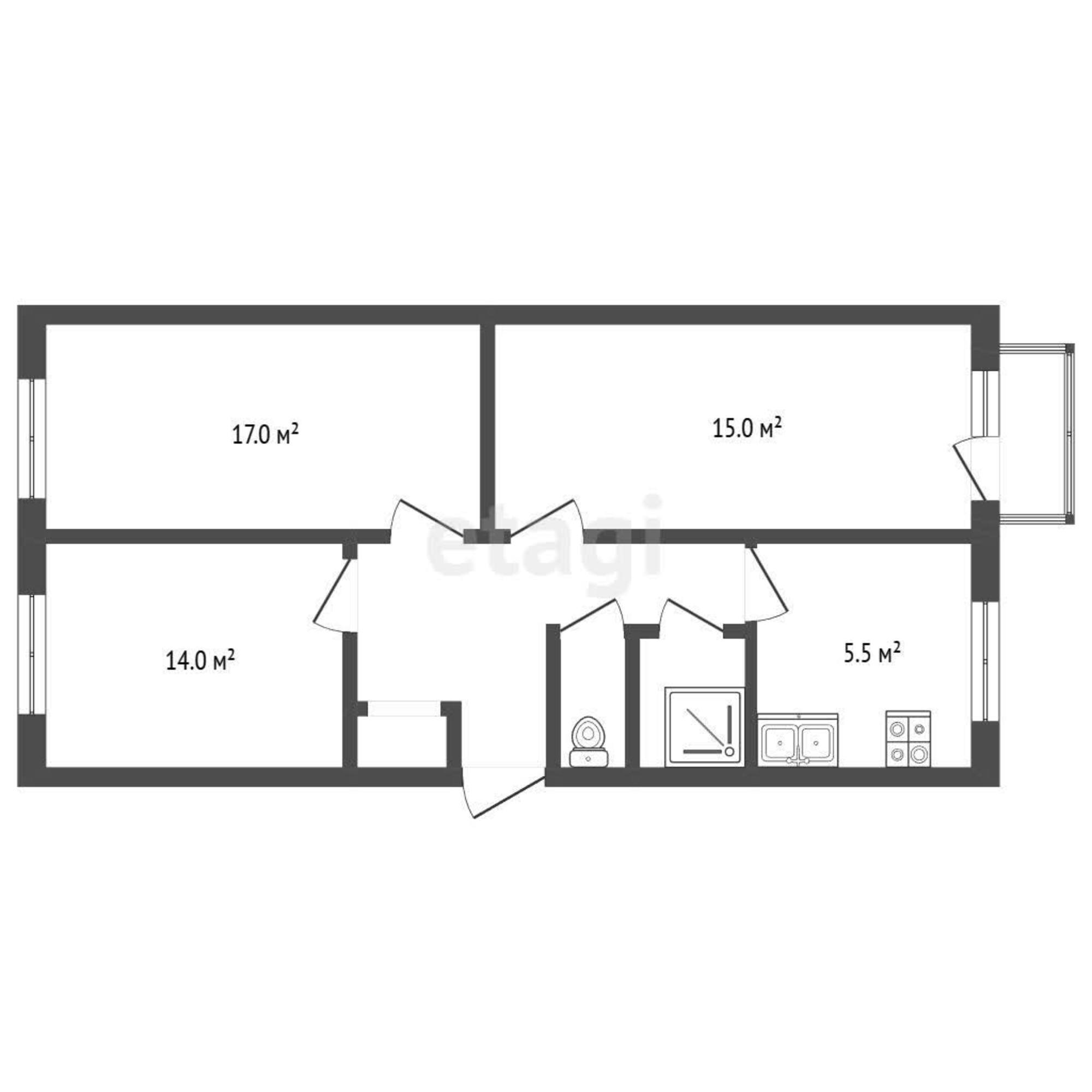 Продажа 3-комн квартиры Походная улица