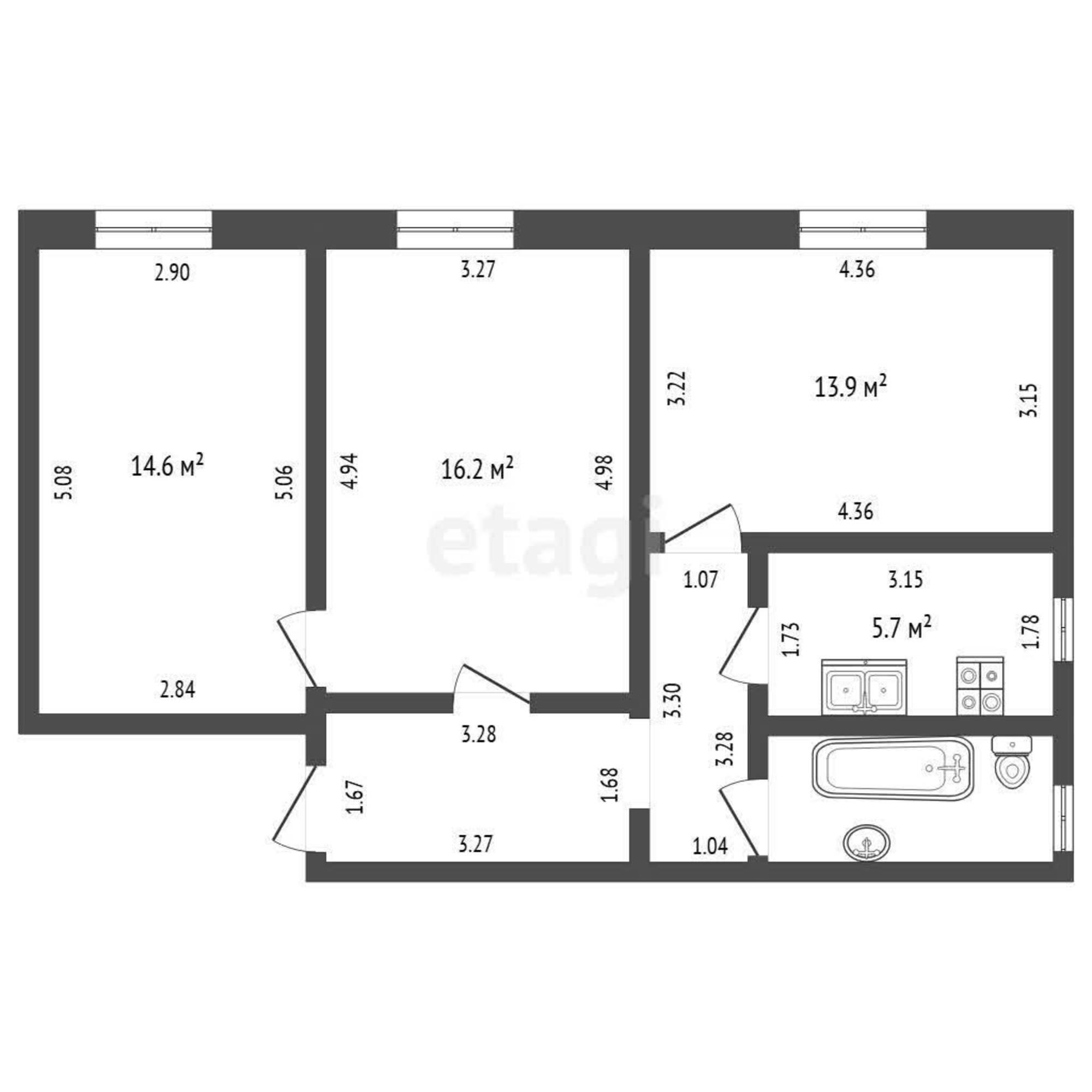 Продажа 3-комн квартиры улица Искровцев