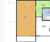 1-комн, 30.8кв м, этаж 3/5 Авиаторов 5