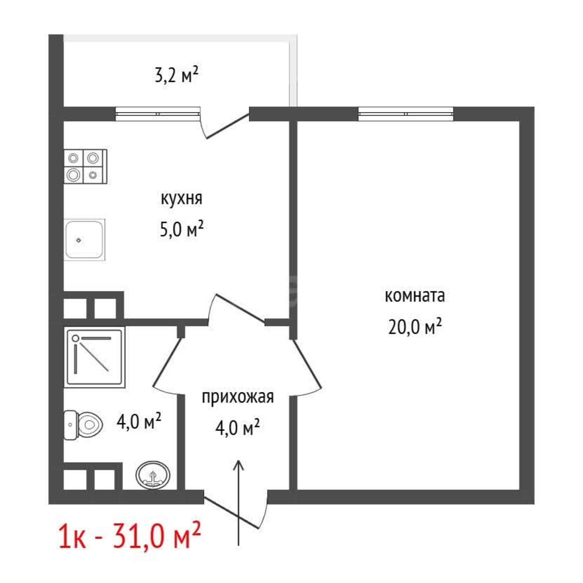 Продажа 1-комн квартиры Эскадронная улица