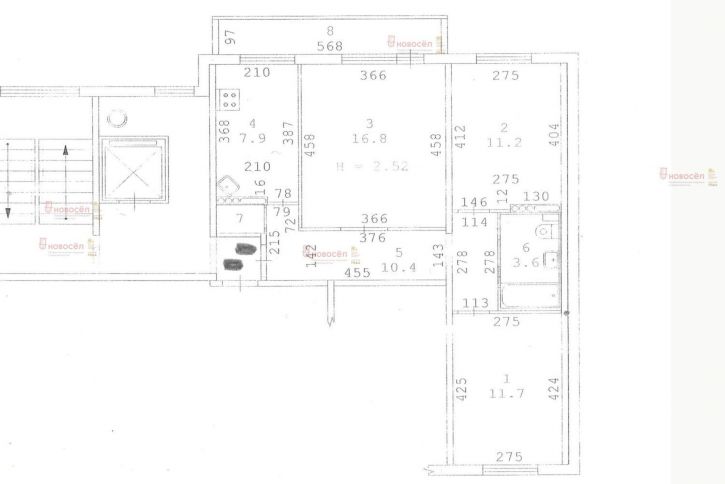 3-комн квартира Селькоровская 64/а