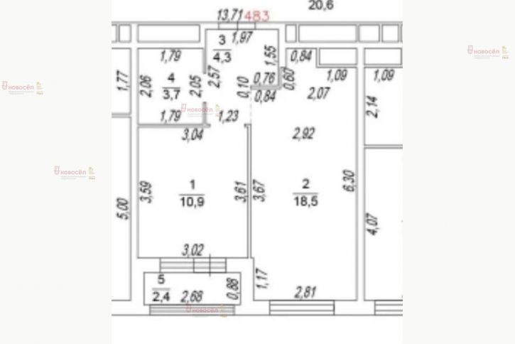1-комн квартира Космонавтов 91/г