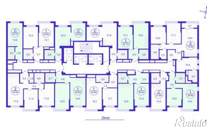 1-комн квартира в новом доме улица Куйбышева, 106В,  д. 106В