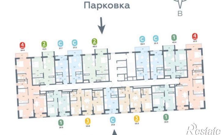 1-комн квартира в новом доме улица 40-летия Комсомола, 2А,  д. 2А