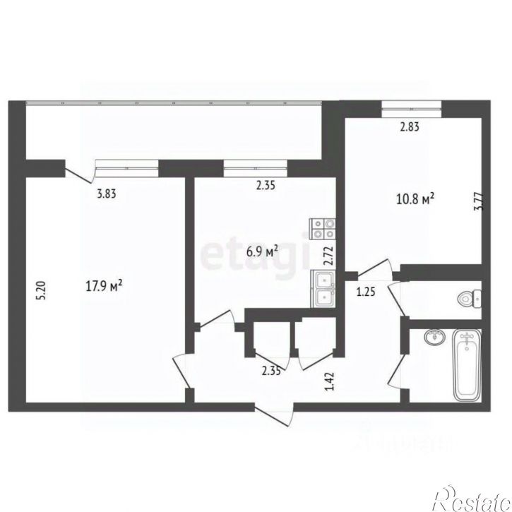 2-комн квартира ул Софьи Перовской, 101,  д. 101