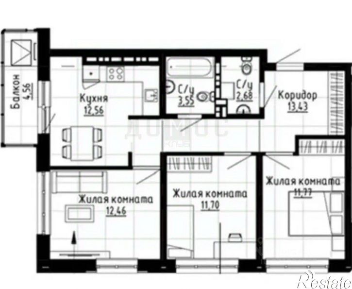 3-комн квартира ул Лоцмановых, 98б,  д. 98б
