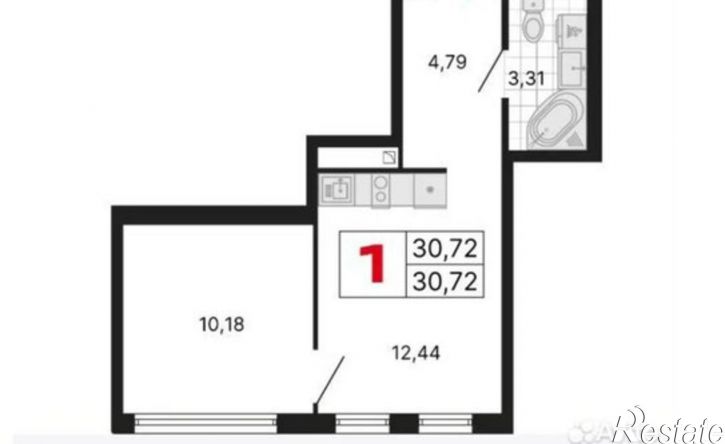 1-комн квартира Сибирский тракт, 25 34,  д. 25 34,  к. 34