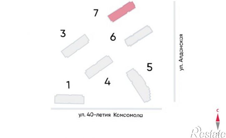 1-комн квартира в новом доме жилой район Комсомольский