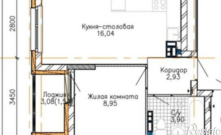 1-комн квартира ул Калинина, 55,  д. 55