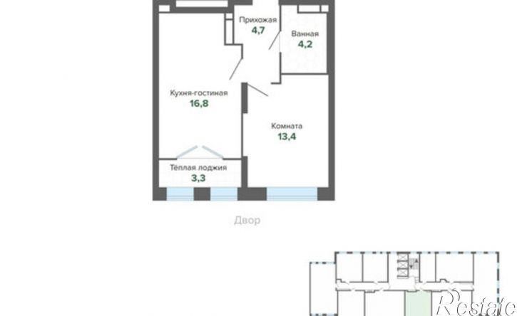 1-комн квартира в новом доме ул Студенческая, 1Н,  д. 1Н