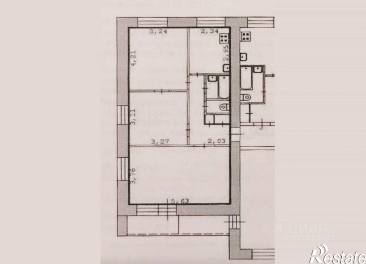 3-комн квартира ул Титова, 26,  д. 26