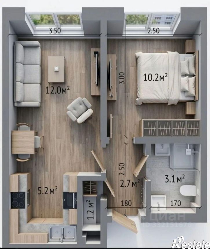 2-комн квартира