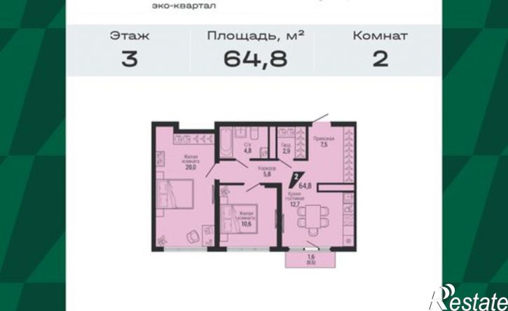 2-комн квартира в новом доме Газорезчиков пер, 38,  д. 38