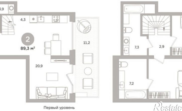 2-комн квартира в новом доме Северный пер, 2 2,  д. 2 2,  к. 2