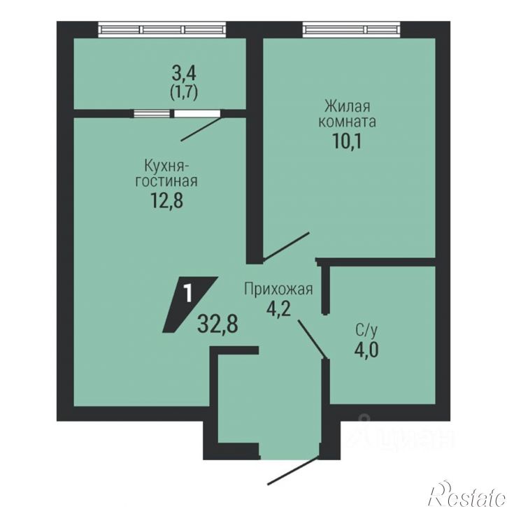 1-комн квартира в новом доме Газорезчиков пер, 38,  д. 38