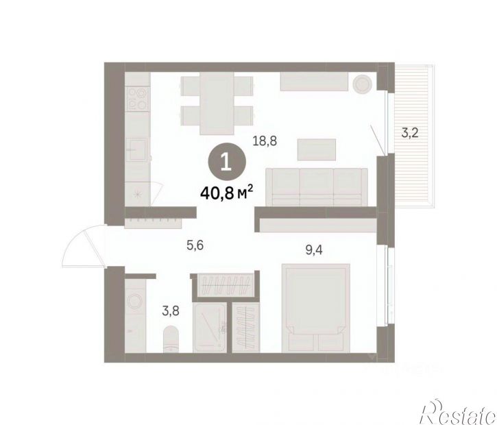 1-комн квартира в новом доме ул Можайского, 5б,  д. 5б