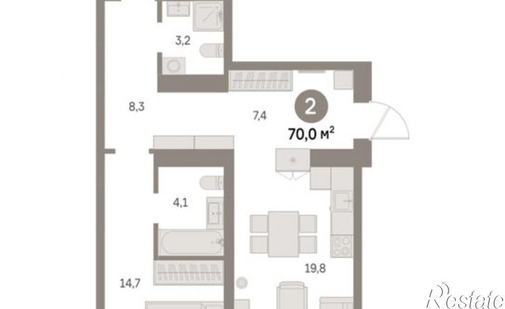 2-комн квартира в новом доме ул Можайского, 5б,  д. 5б