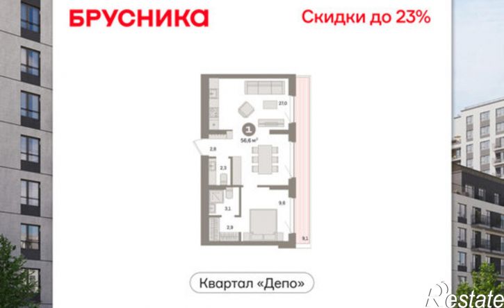 1-комн квартира в новом доме ул Сортировочная, 22,  д. 22