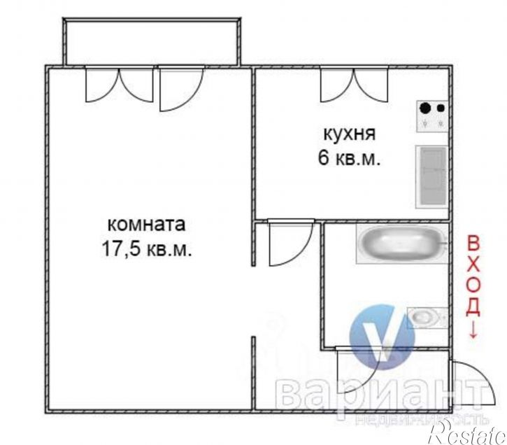 1-комн квартира ул Ферганская, 20,  д. 20