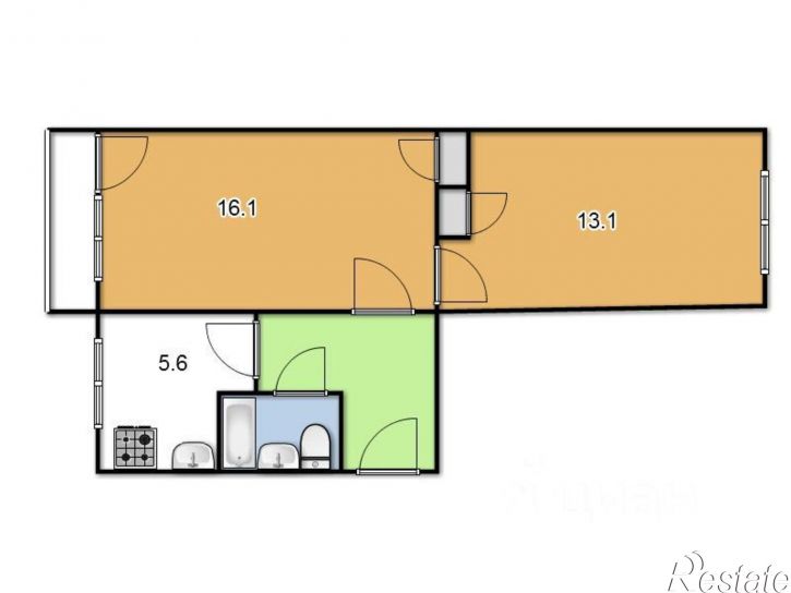 2-комн квартира ул Восточная, 80б,  д. 80б