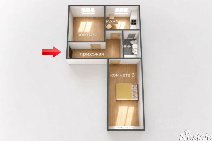 2-комн квартира Черниговский пер, 3,  д. 3