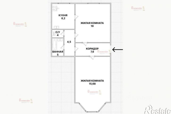 2-комн квартира ул Бисертская, 135,  д. 135