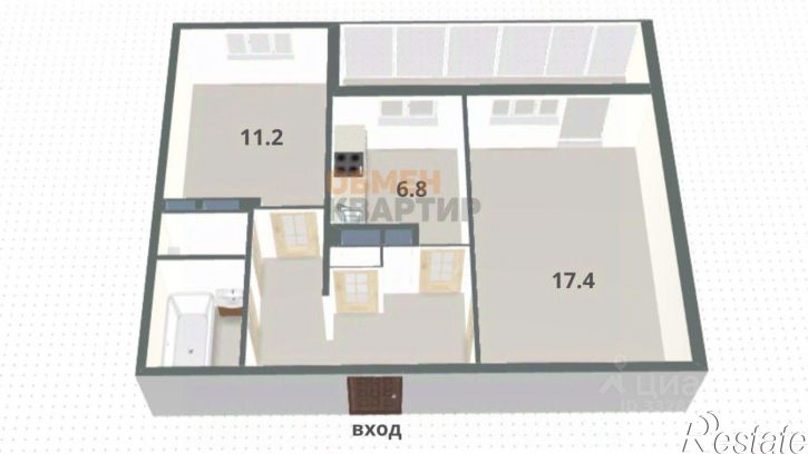 2-комн квартира ул Металлургов, 4а,  д. 4а