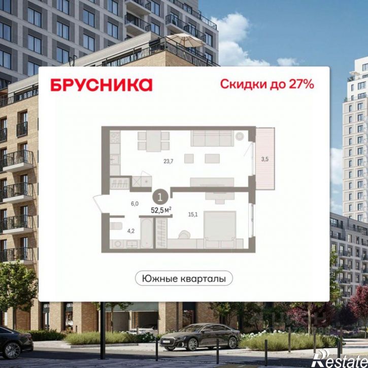 1-комн квартира в новом доме Торфяной пер, 10,  д. 10
