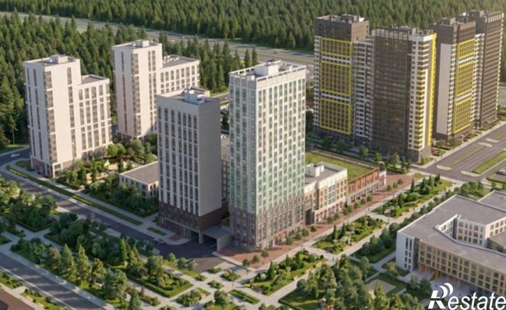 2-комн квартира в новом доме микрорайон Академический, 4-й квартал