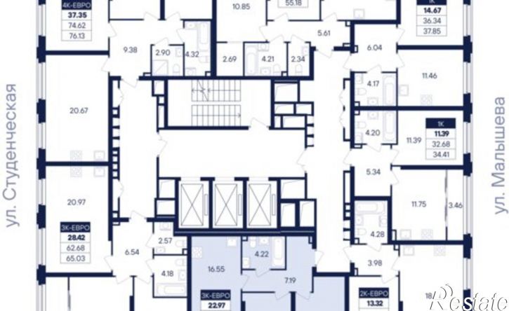 2-комн квартира в новом доме ул Малышева, 145а,  д. 145а