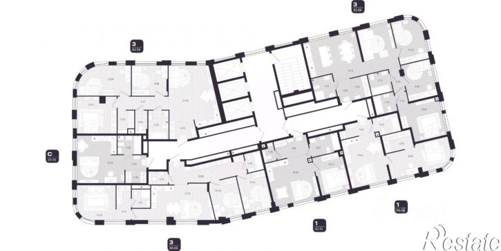3-комн квартира в новом доме ул Восточная, 33Б/1,  д. 33Б/1